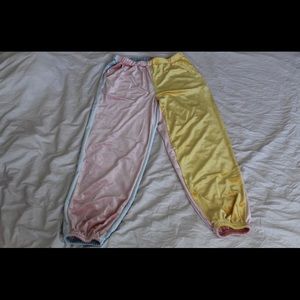 Multicolor Velvet Sweatpants